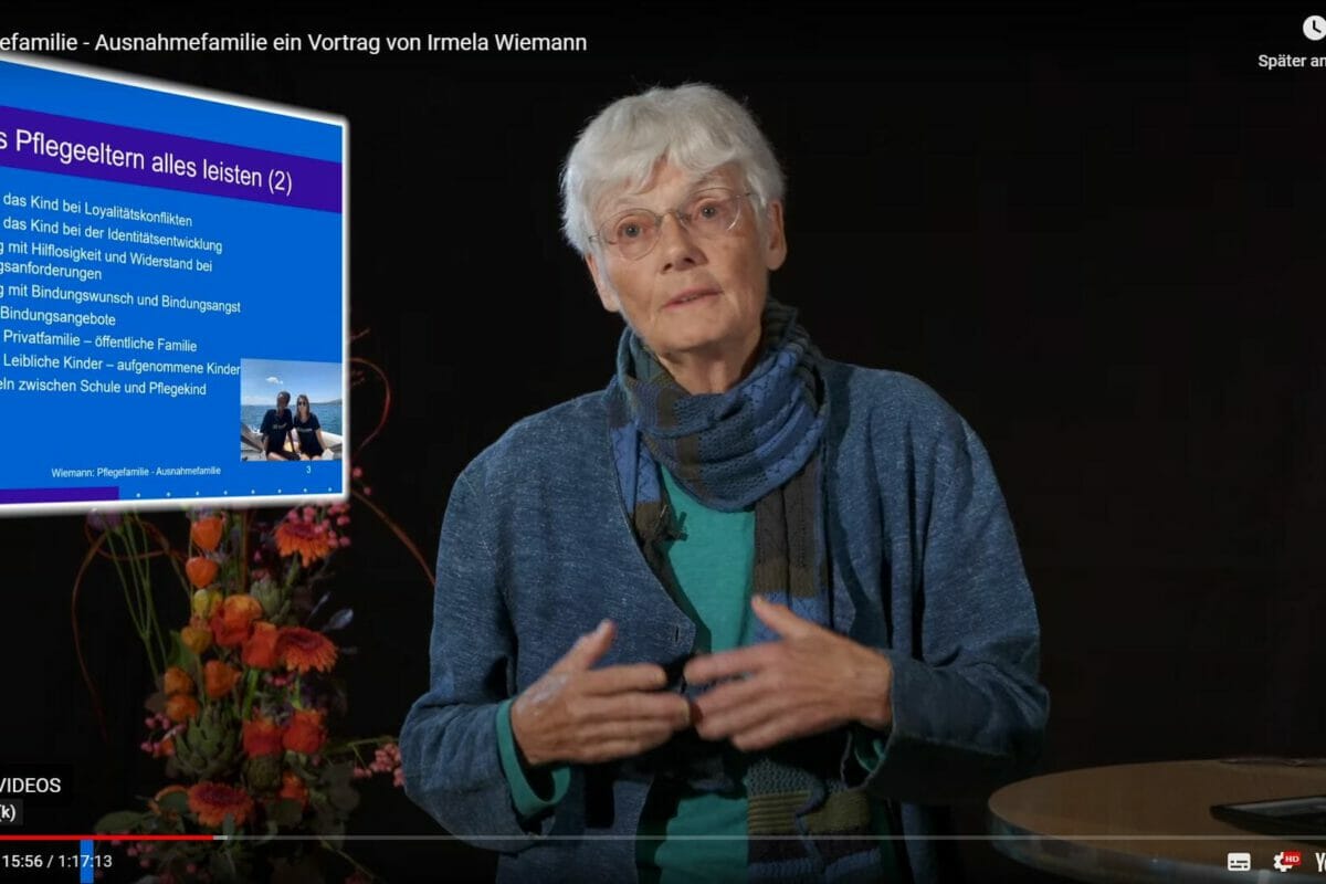 Pflegefamilie – Ausnahmefamilie ein Vortrag von Irmela Wiemann