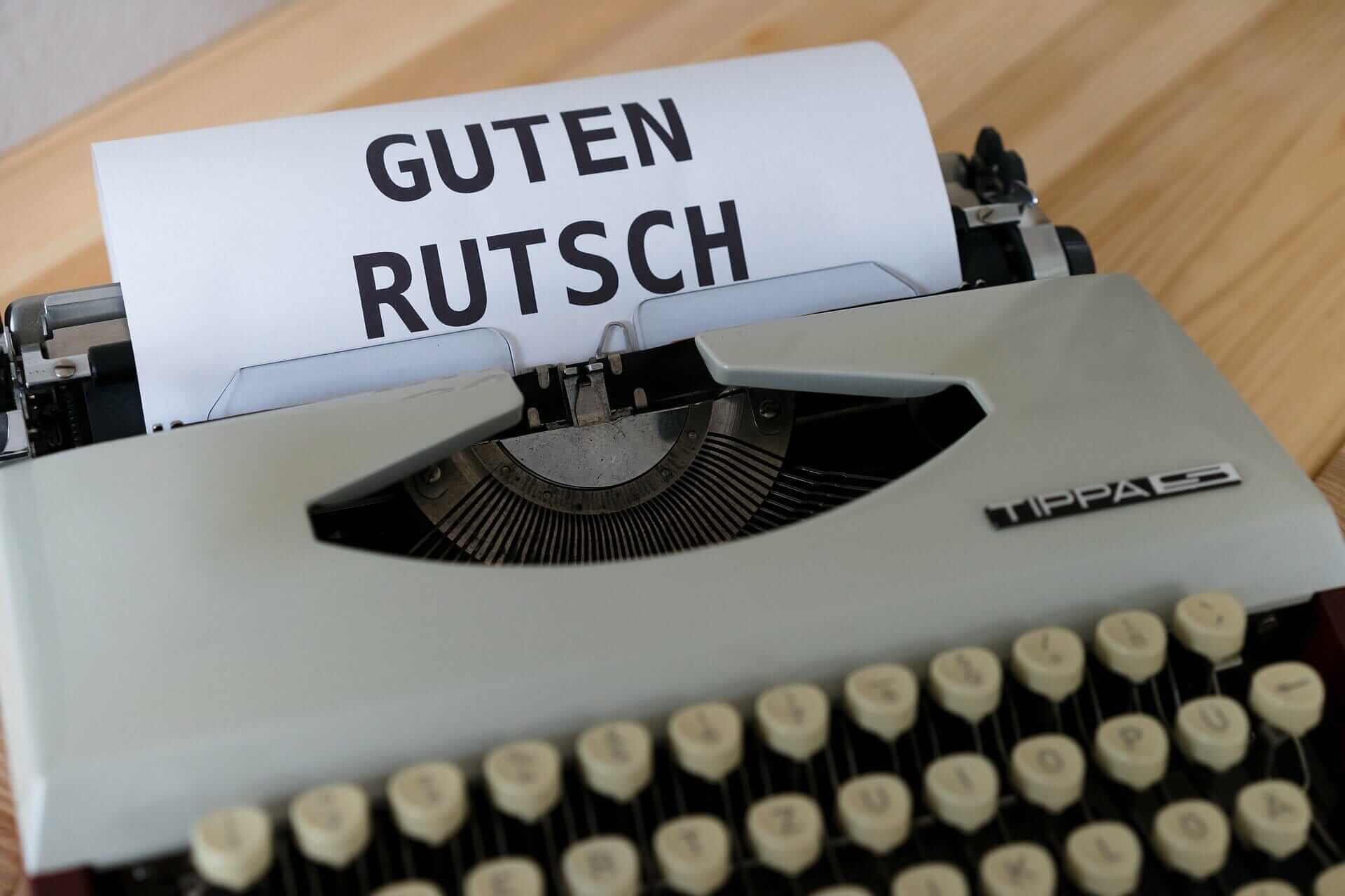 Guten Rutsch und frohes neues Jahr