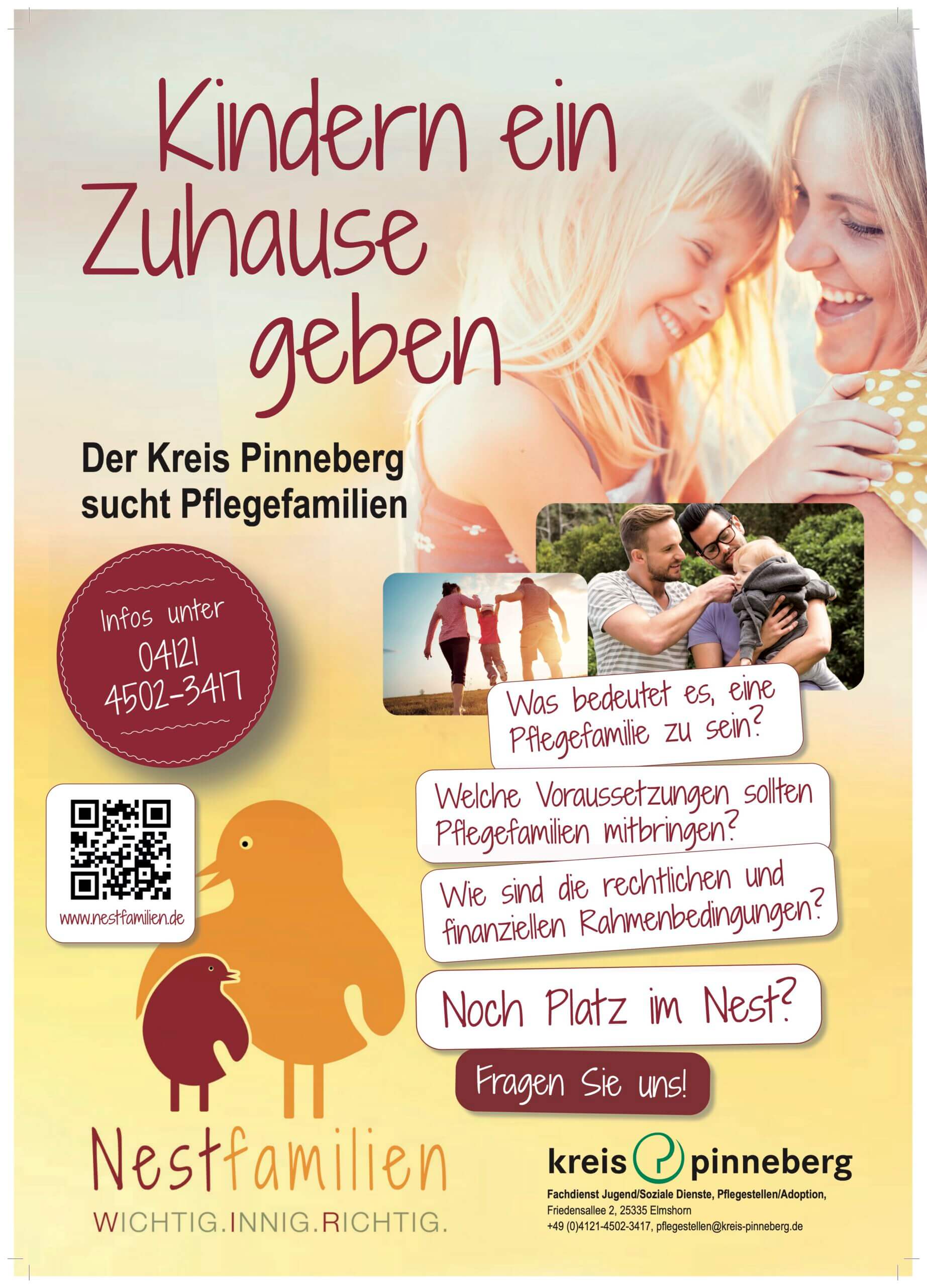 Infoabende Oktober 2025 für zukünftige Pflegeeltern im Kreis Pinneberg – Teilnahme an beiden Terminen erforderlich